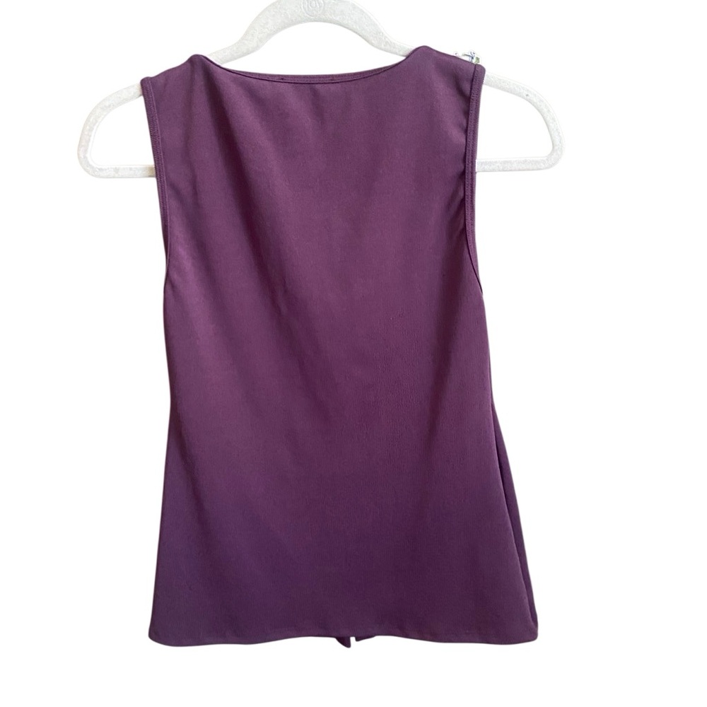 ZARA Sleeveless Purple Button Down Knit Top. Size Small. - Picture 5 of 6